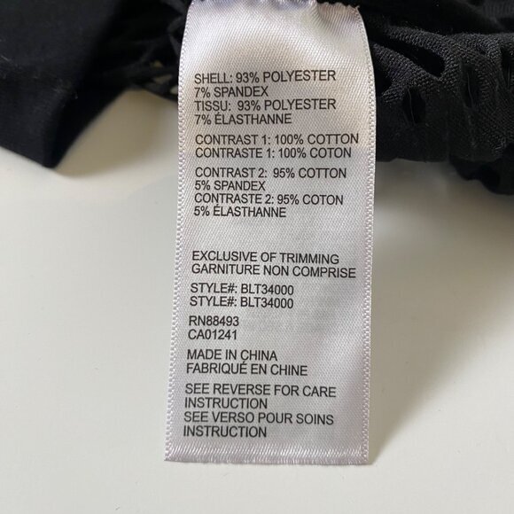 Blanc Noir‎ Sweatshirt Women's Size X-Small Black Linear Mesh Moto Goth Rocker - Picture 6 of 9